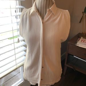 Ann Taylor cream sleeveless top - NWT